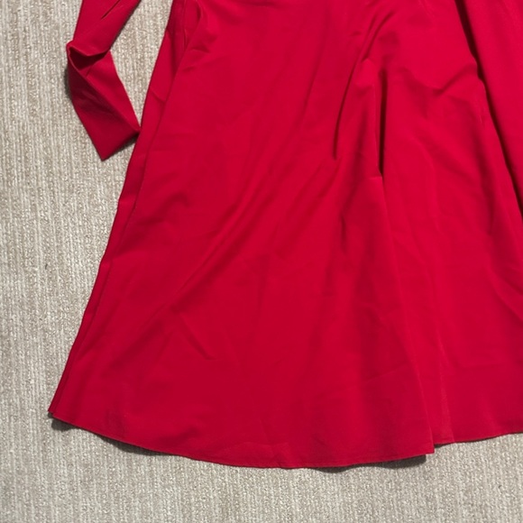 Belle Pogue Women Pleated Skirt Size M Red Midi Skirt with Pockets A-Line - Picture 5 of 10